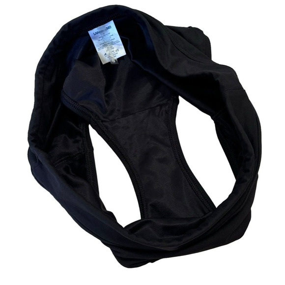 Lands End Swimsuit 6 D Black & White Polka Dot Blouson Tankini Top/Bottoms - Picture 5 of 6